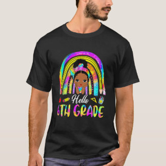 6e Graad Zwart Meisje Rainbow T-shirt