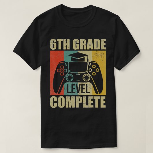 6e gradenniveau - Afstuderen voor volledig gamer T-shirt (Design voorkant)