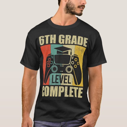 6e gradenniveau - Afstuderen voor volledig gamer T-shirt (Voorkant)