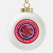 6e infanteriedivisie Keepslag Keramische Bal Ornament (Voorkant)
