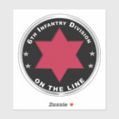 6e infanteriedivisie sticker (Vel)