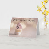 6e Jubileum Snoep Hartslag Kaart (Gele Bloem)