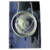 6e Jubileum van het huwelijk Bronze Heart Medallio Medium Cadeauzakje (Voorkant)