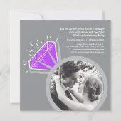 6e jubileumfeest amethisten ring twee foto's kaart (Achterkant)