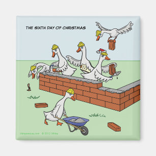 6e kerstdag (Zes ganzen a-Laying) Magnet Magneet
