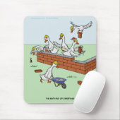 6e kerstdag (Zes ganzen a-Laying) Mousepad Muismat (Met muis)
