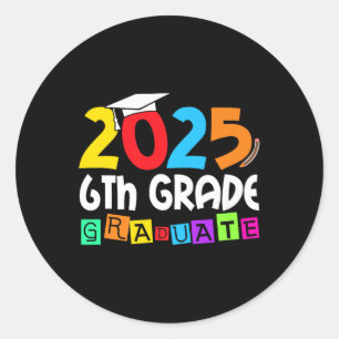6e klas Afstuderen 2025 zesde klas Afstuderen 202 Ronde Sticker