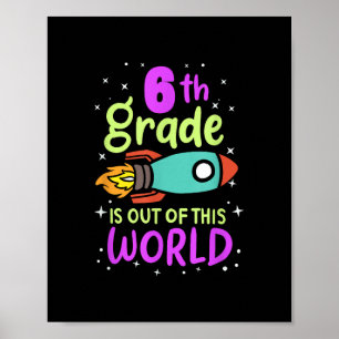 6e klas is uit deze wereld grader raket costu poster