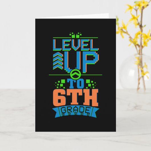 6e klas kaart (Gele Bloem)