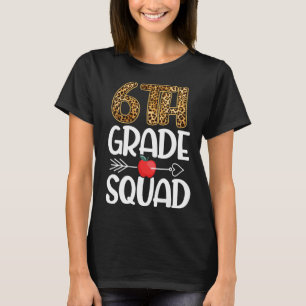 6e klas Squad Leopard Thema's Zesde klas Docent T-shirt