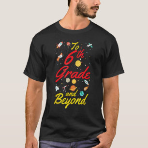 6e leerjaar ruimte zesde klas leraar student terug t-shirt