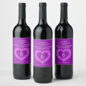6e mariage Amethyst anniversaire étiquettes de vin (Bouteilles)