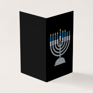 6e nacht van Hanukkah Glitter Cards 25 pk Kaart