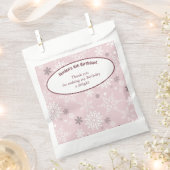 6e Snowflake-Thleed Birthday Party roze Bedankzakje (Geknipt)