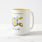 6E SQUADRON 17E CAVALRY RECON 4E INFANTRY  TWEEKLEURIGE KOFFIEMOK (Voorkant rechts)