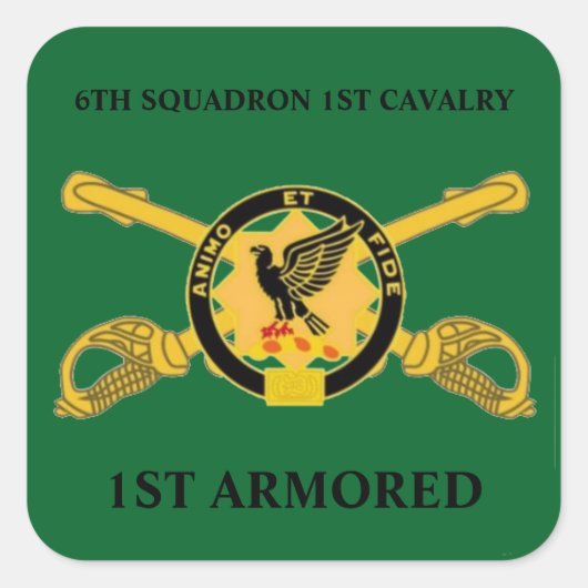 6E SQUADRON 1ER CAVALRY 1ER STICKERS ARMORES (Devant)