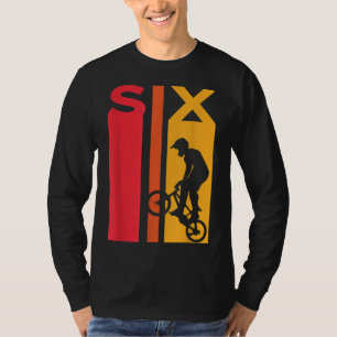 6e Verjaardag 6 Jaar Oud Kinder BMX Bike Lover B-d T-shirt