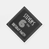 6e verjaardag: Art Deco Style + aangepaste naam Servet (Hoek)