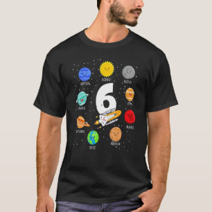 6e Verjaardag Astronaut 6 Jaar Oud Verjaardag Jong T-shirt