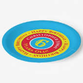 6e verjaardag Bord papier (Gekanteld)