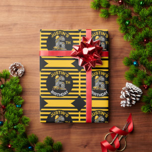 6e verjaardag bouw cadeaupapier