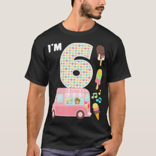 6e verjaardag crème ijs crème IM 6 dagen ijs per d T-shirt