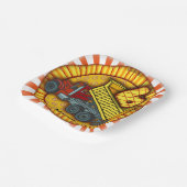 6e verjaardag Dump Truck Papieren Bordje (Gebogen)