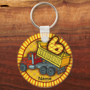 6e Verjaardag Dump Truck sleutelhangers
