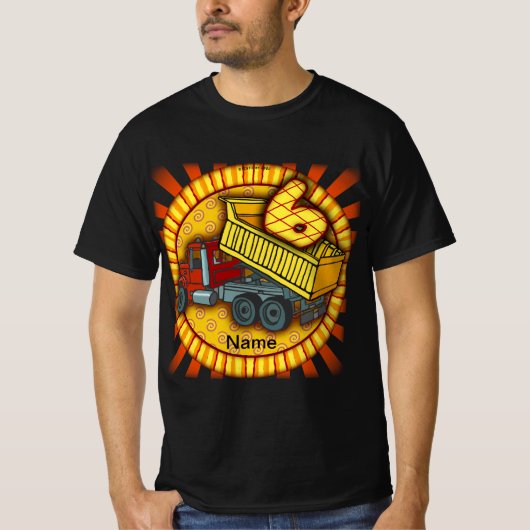 6e Verjaardag Dump Truck T-shirts (Voorkant)