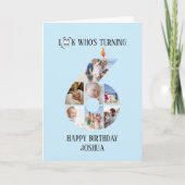 6e verjaardag fotokaart kaart (Voorkant)