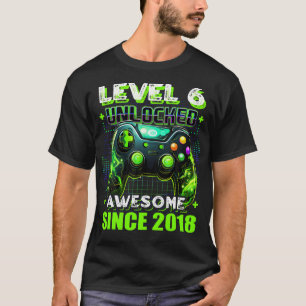6e verjaardag gamer 6 jaar oud grappig bday boy ze t-shirt