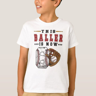 6e verjaardag Gift Baseball Player 6 jaar oude jon T-shirt