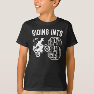 6e verjaardag Gift Dirt Bike 6 jaar oude Motocross T-shirt