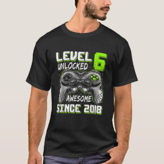 6e Verjaardag Gifts Boy Video Gamer Geweldige 2018 T-shirt
