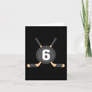 6e verjaardag ijshockey 6 jaar oud thema verjaarda kaart