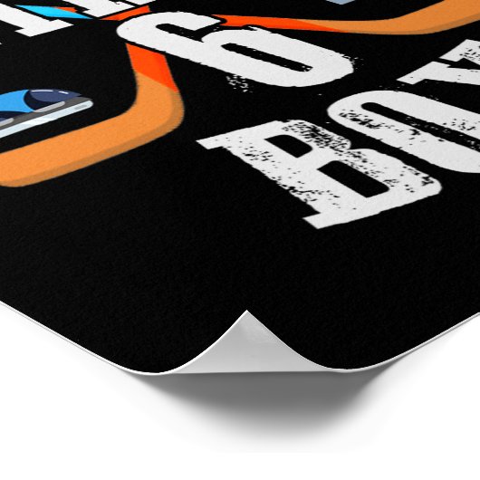 6e verjaardag jongen ijshockey 6 jaar oud verjaard poster (Hoek)