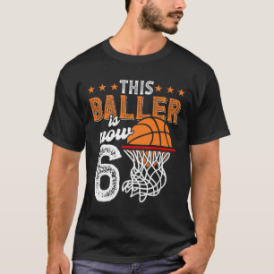 6e verjaardag jongens skelet speler deze ller is n t-shirt
