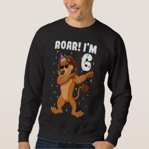 6e verjaardag Leeuw Jongen Roar Ik ben 6 jaar Trui