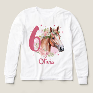 6e verjaardag meisje paard pastel roze zes jaar