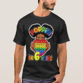 6e Verjaardag Pop Het Fidget Afro-Amerikaans Kinde T-shirt (Voorkant)