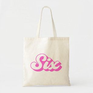 6e verjaardag retro meisje tote bag