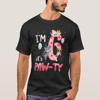 6e verjaardag shirt meisje kat katje 6 jaar oud Bd