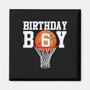 6e verjaardag Sport 6 jaar oud Basketball 6 jongen Magneet