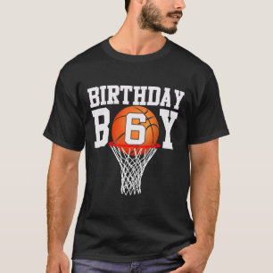 6e verjaardag Sport 6 jaar oud Basketball 6 jongen T-shirt