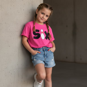 6e verjaardag T-shirt voor kinderen bowling Leefti
