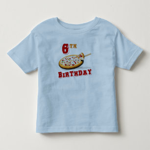 6e verjaardag van de Pizza-partij Kinder Shirts