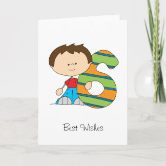 6e verjaardag - wenskaart - Jongen Kaart
