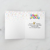 6e verjaardag White Duckling in een regenplas Kaart (Binnen)