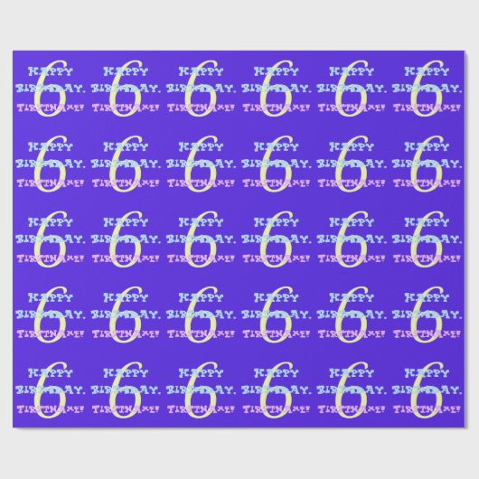 6e Verjaardag Wrapping Papier (Vlak)