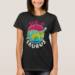 6e verjaardag Zes van Saurus I Ankylosaurus I Fami T-shirt